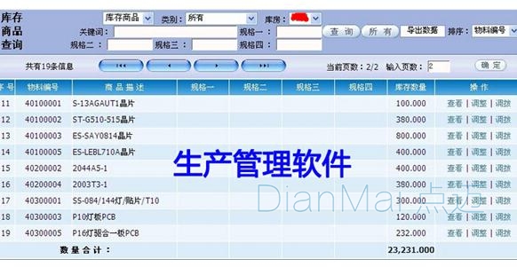 生產(chǎn)管理軟件表格圖